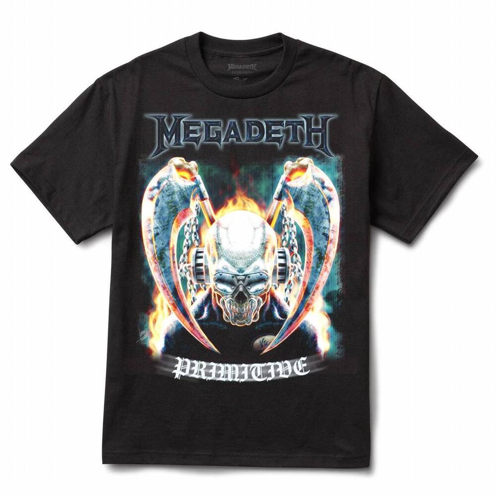 NEW PRIMITIVE men's megadeth united t-shirt in black